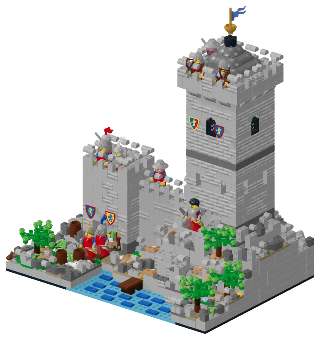 The Lion's Watch keep built from set 10305