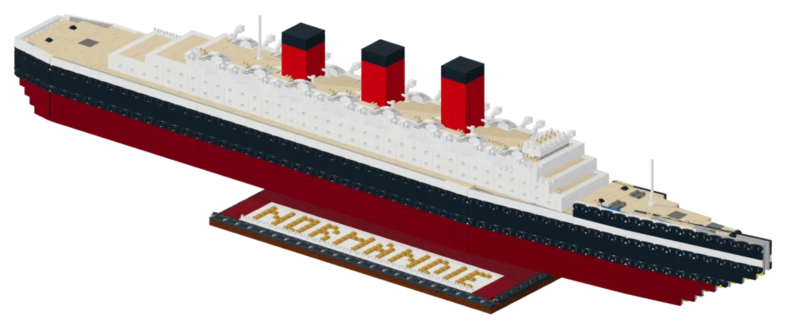 SS Normandie ocean liner built from set 10294